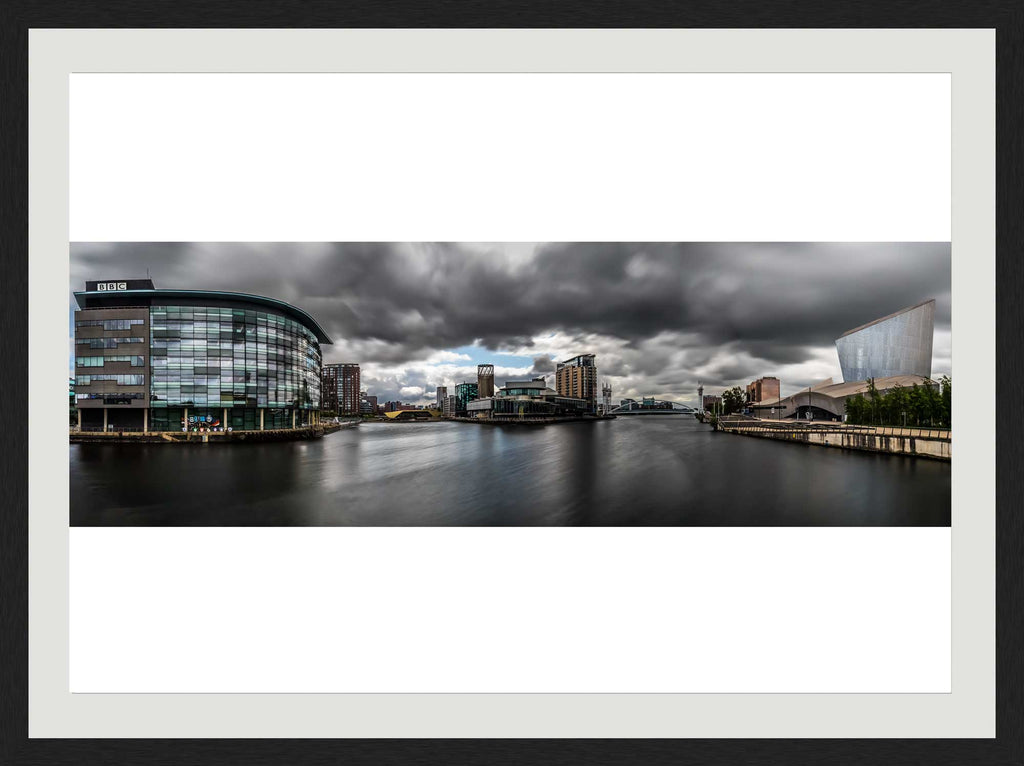 Quays on a cloudy day