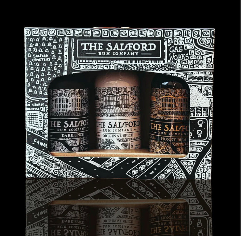 Salford Rum miniatures gift set Uniquely Manchester