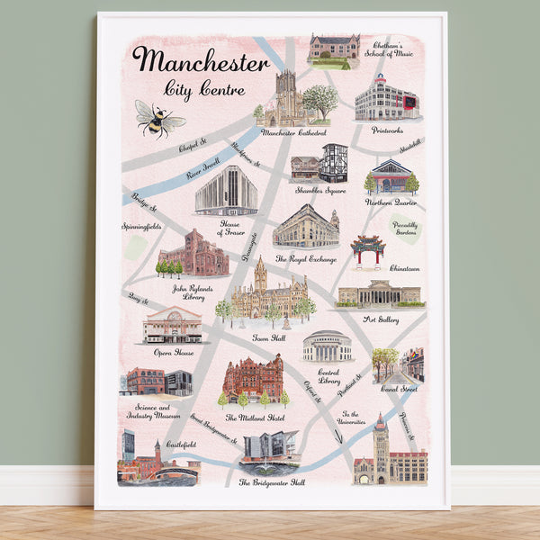 Manchester Illustrated Map – Uniquely Manchester