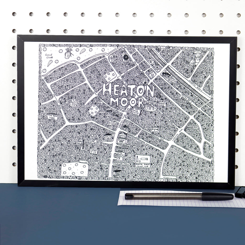 Doodle Map Heaton Moor