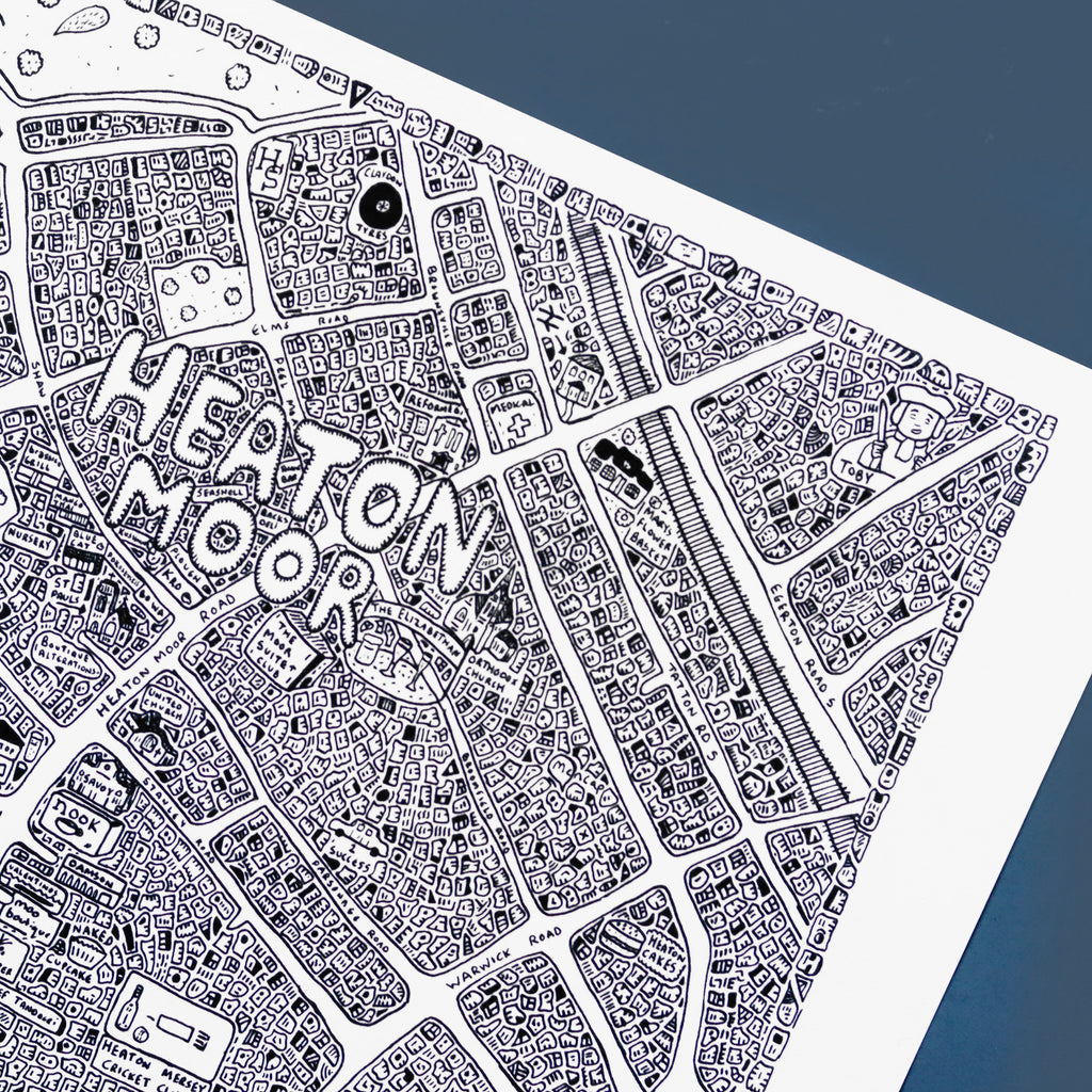 Doodle Map Heaton Moor