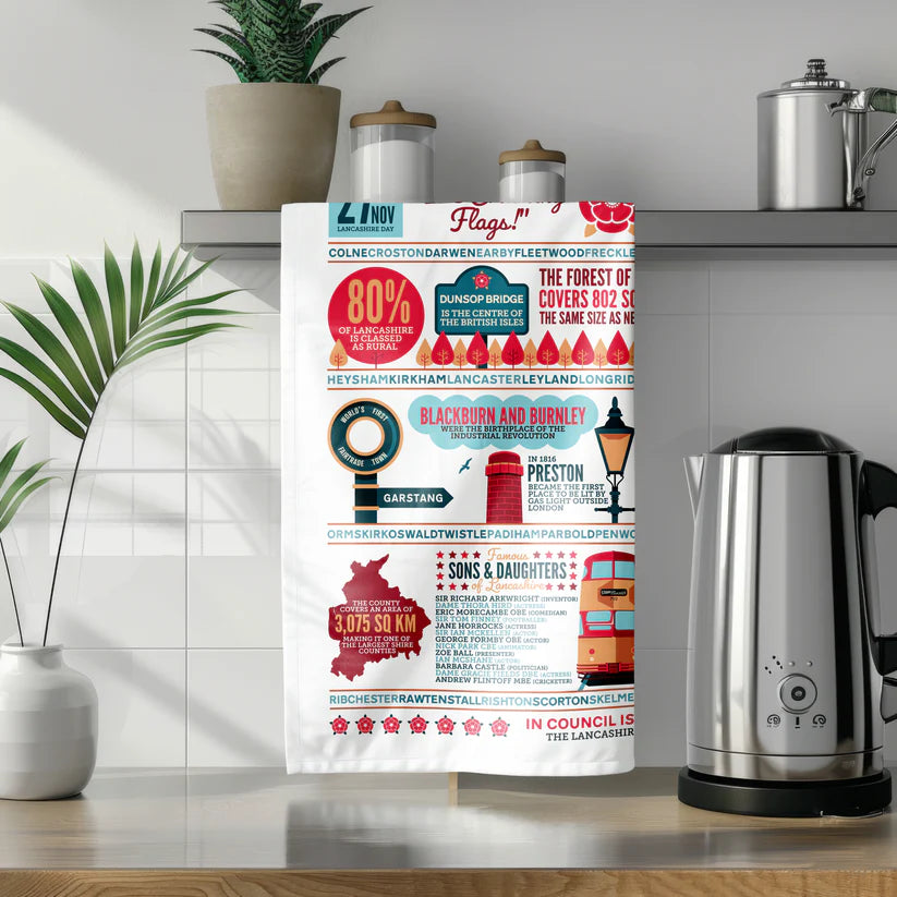 Tea Towel - Lancashire Born & Bred
