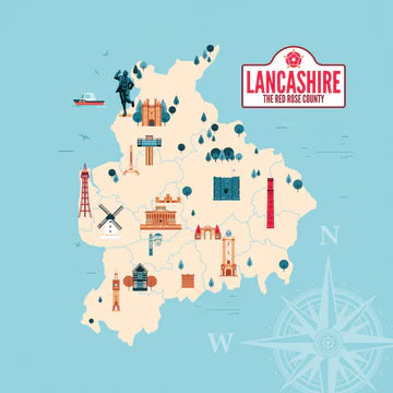 Coaster - Lancashire Map