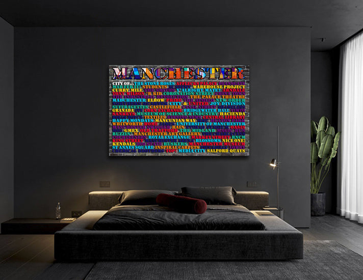 Manchester The Things We Love Canvas Art