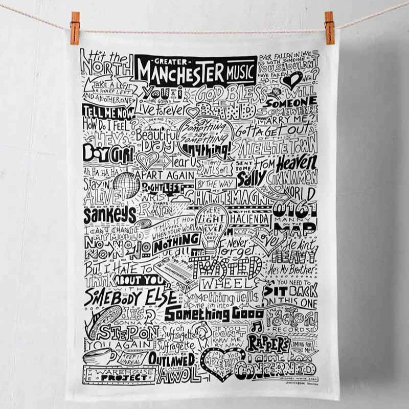 Manchester Music Tea Towel