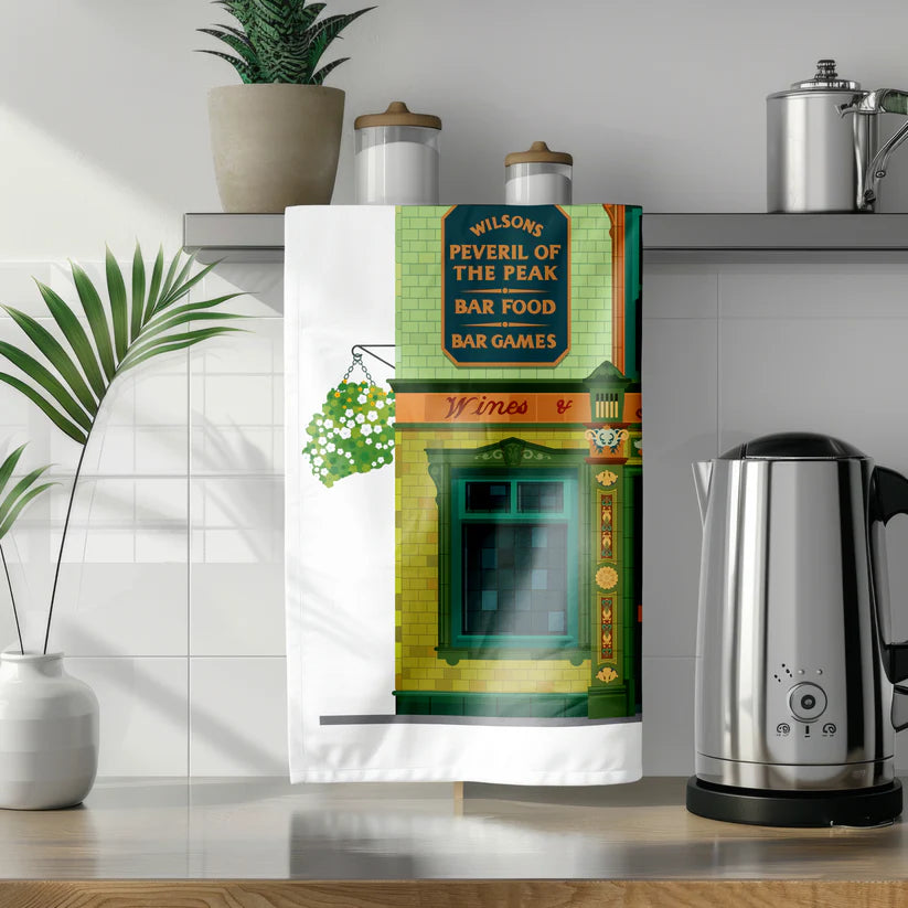 Tea Towel - Perveril of the Peak pub