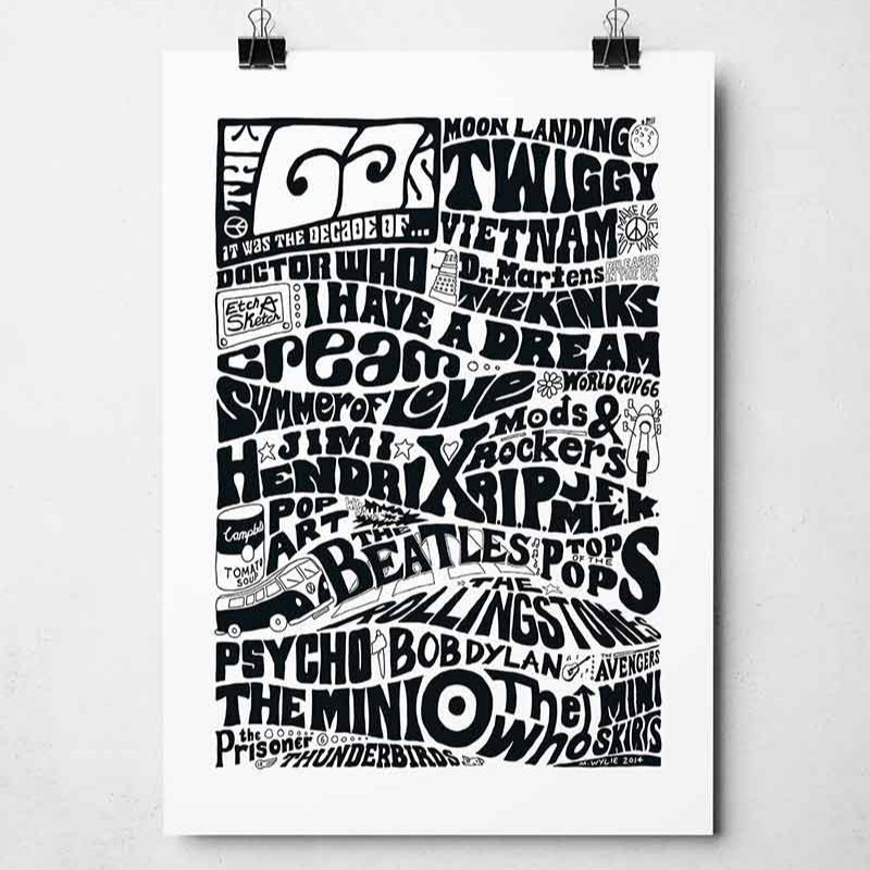 1960s Decade Print