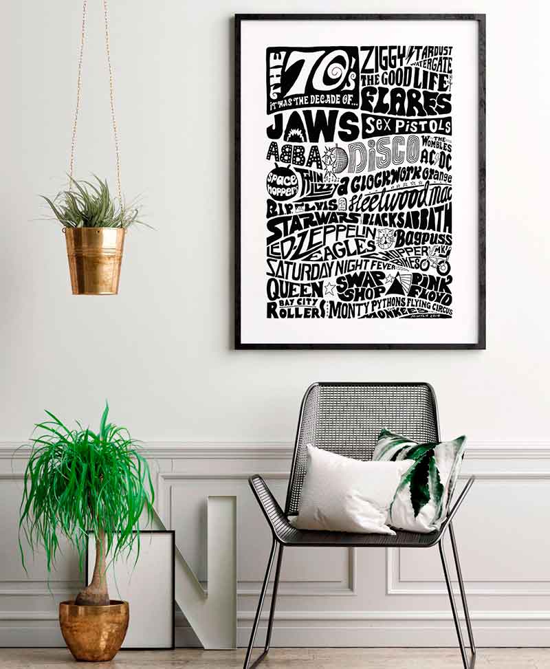 1970s Decade Print