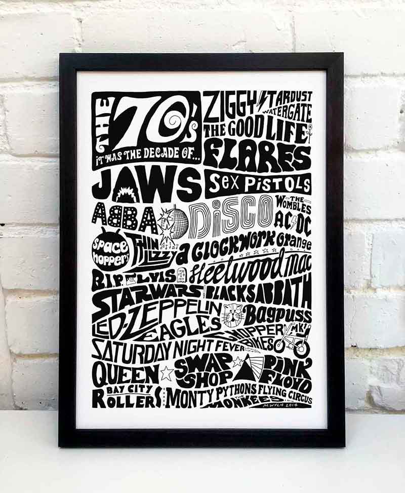 1970s Decade Print