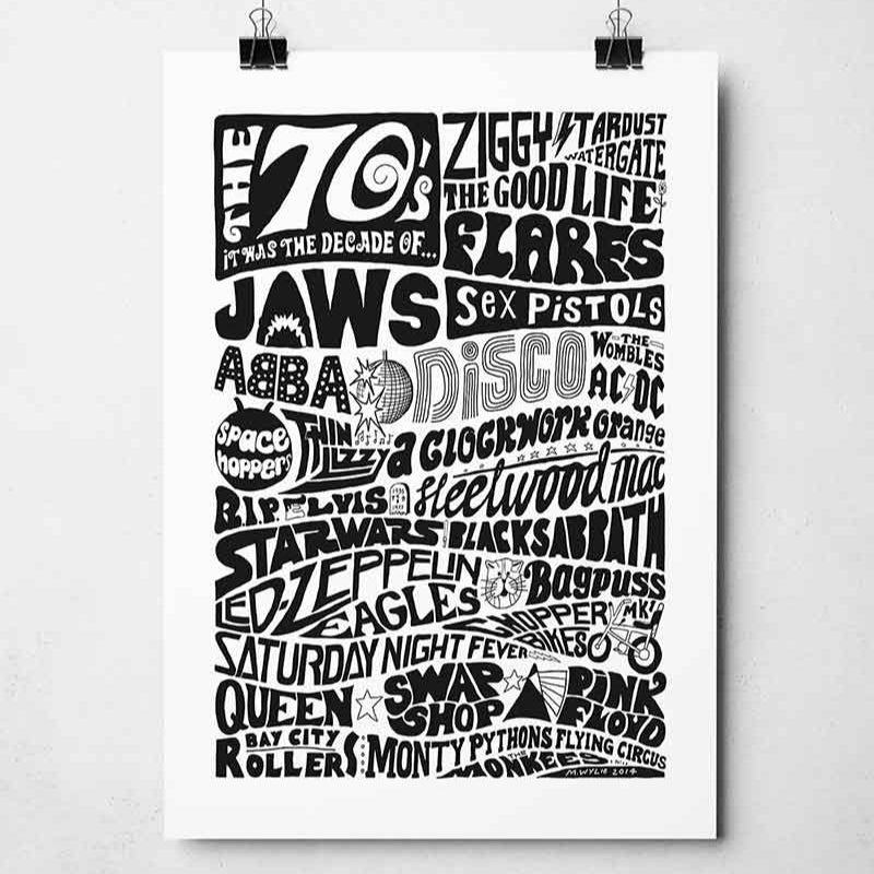 1970s Decade Print