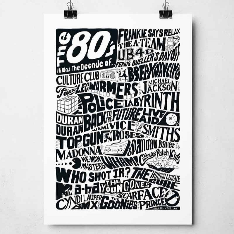 1980s Decade Print