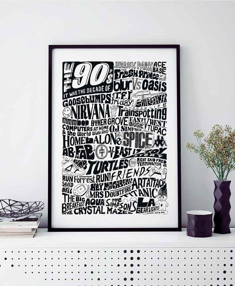 1990s Decade Print