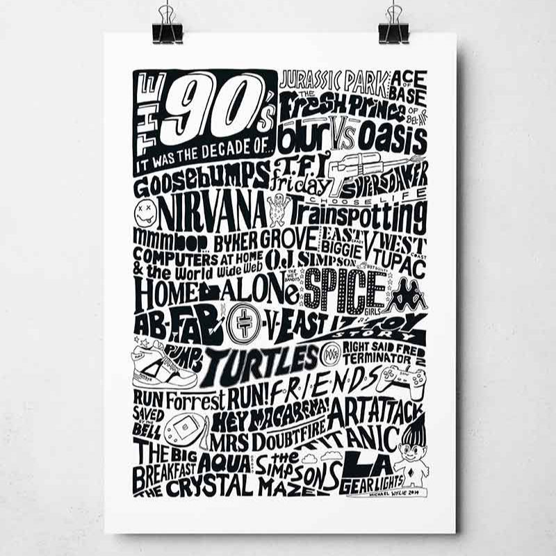 1990s Decade Print