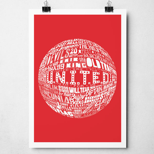 Manchester United Football Print – Uniquely Manchester