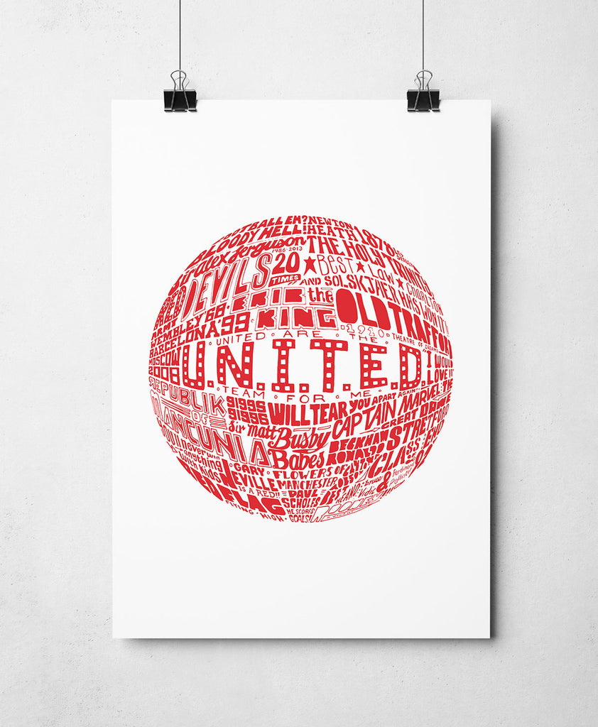 Manchester United Football Print