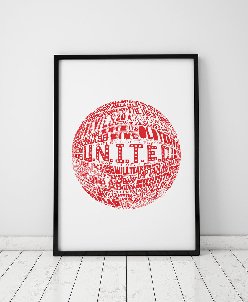 Manchester United Football Print