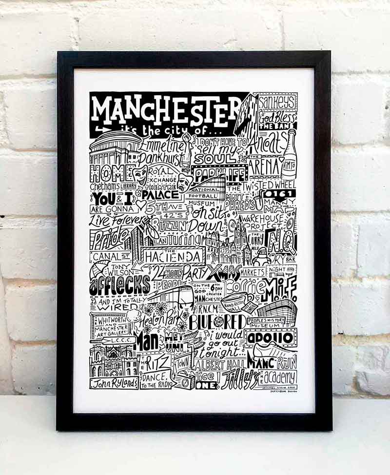 Manchester Landmarks Print