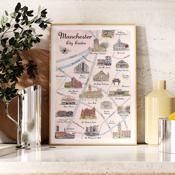 Manchester Illustrated Map – Uniquely Manchester