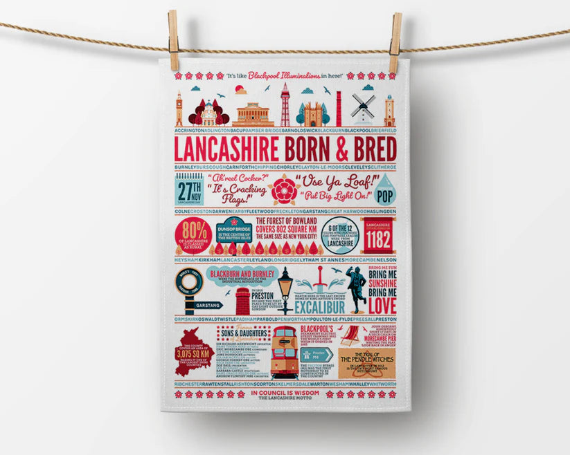 Tea Towel - Lancashire Born & Bred