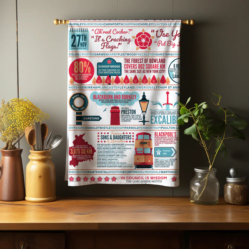 Tea Towel - Lancashire Born & Bred