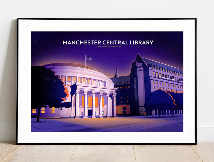 Manchester Central Library Evening
