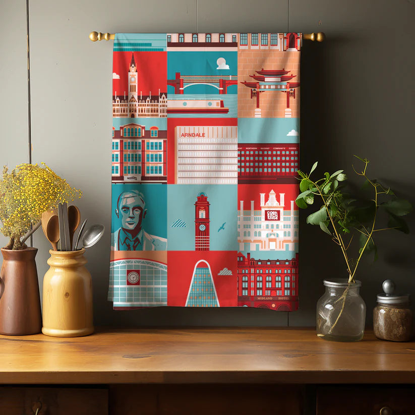 Tea Towel - On the 6th Day - Manchester