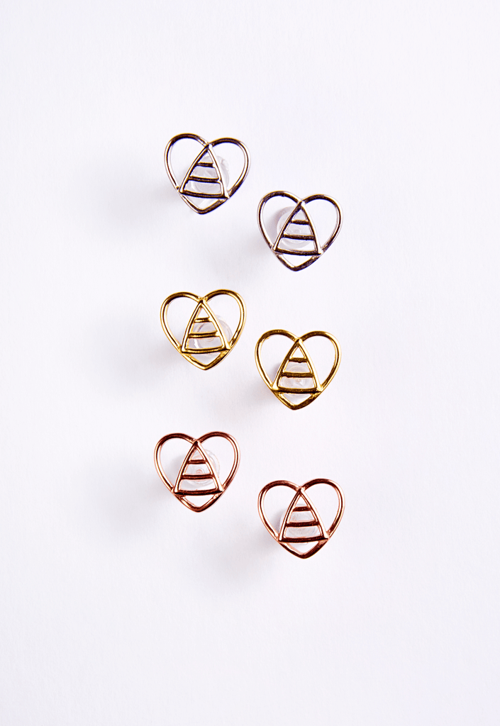 Rose Gold Bee inspired earrings