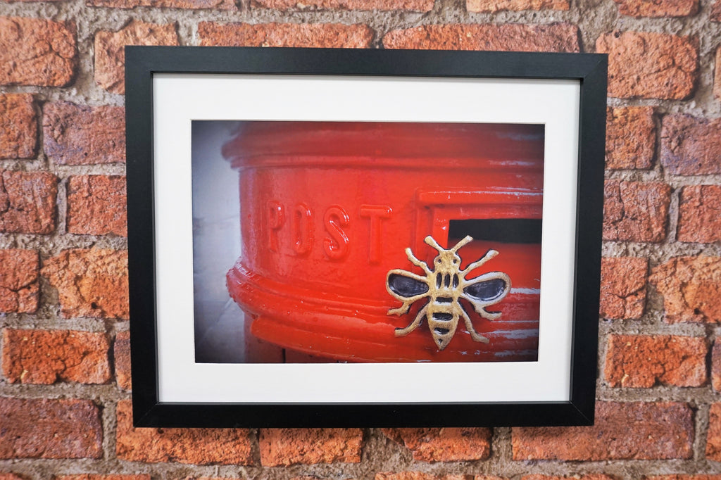 Red Postbox Bee Framed A4 Print