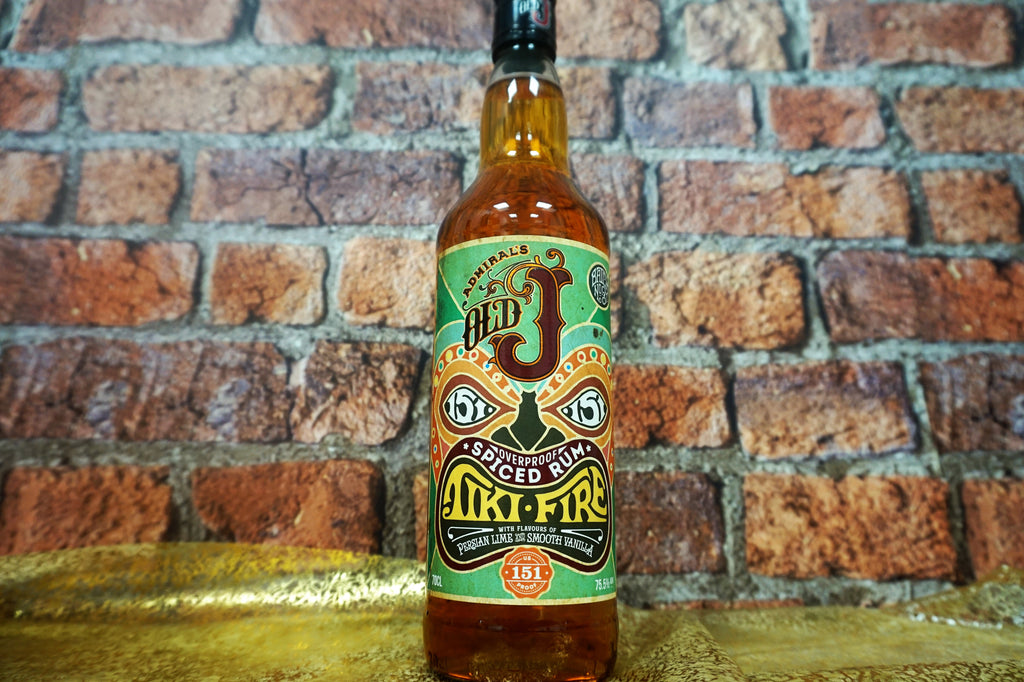 Admirals Old J " Tiki Fire 151 " Overproof Spiced Rum 70cl / 75.5% abv