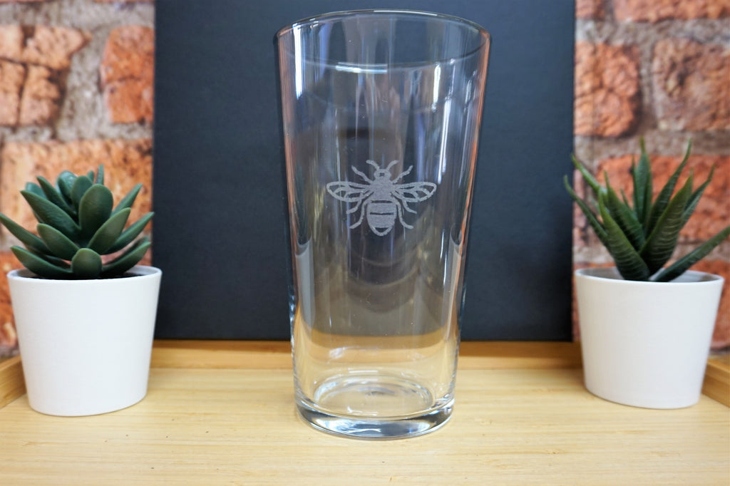 Manchester Bee Pint Glass