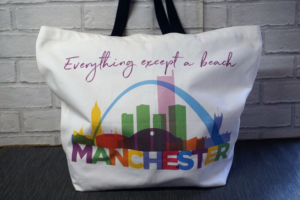 Manchester Beach Bag / Tote Bag Manchester Skyline