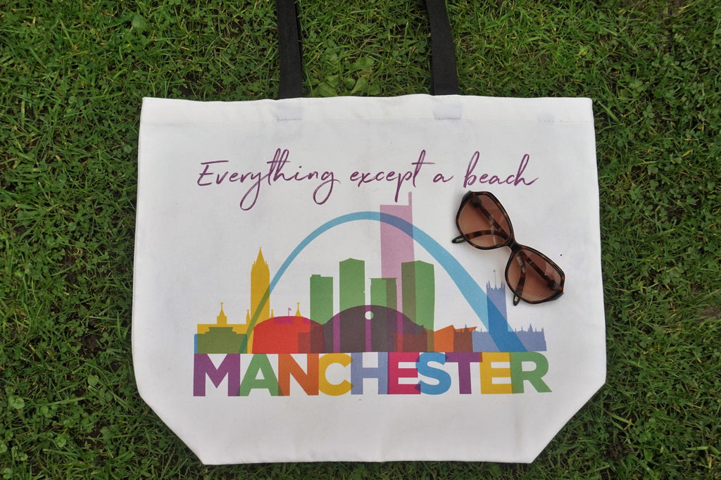 Manchester Beach Bag / Tote Bag Manchester Skyline
