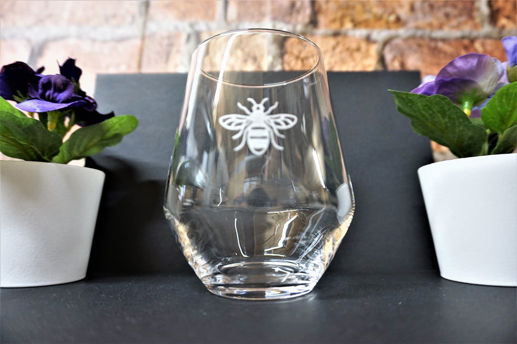 Manchester Bee Stemless Gin / Wine Glass