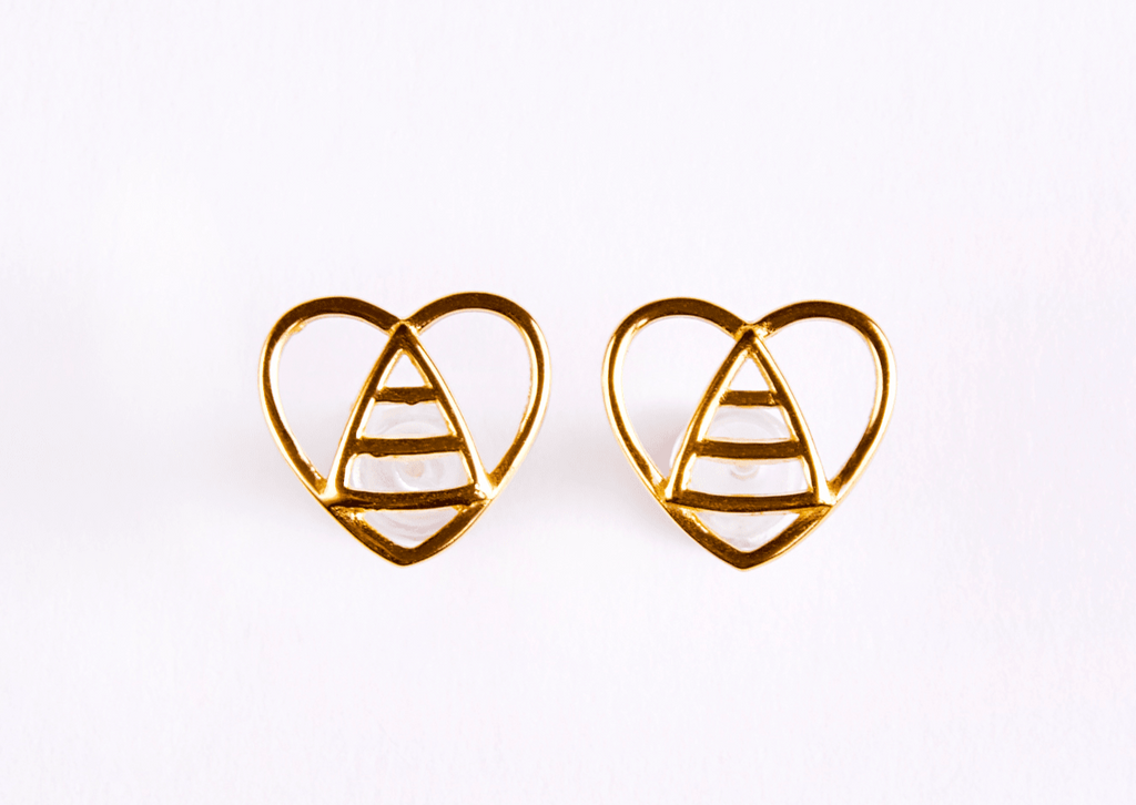 Gold Bee inspired earrings