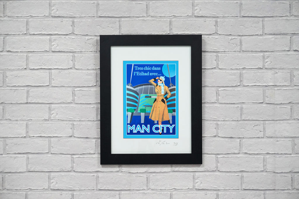 Retro Poster Art - Man City