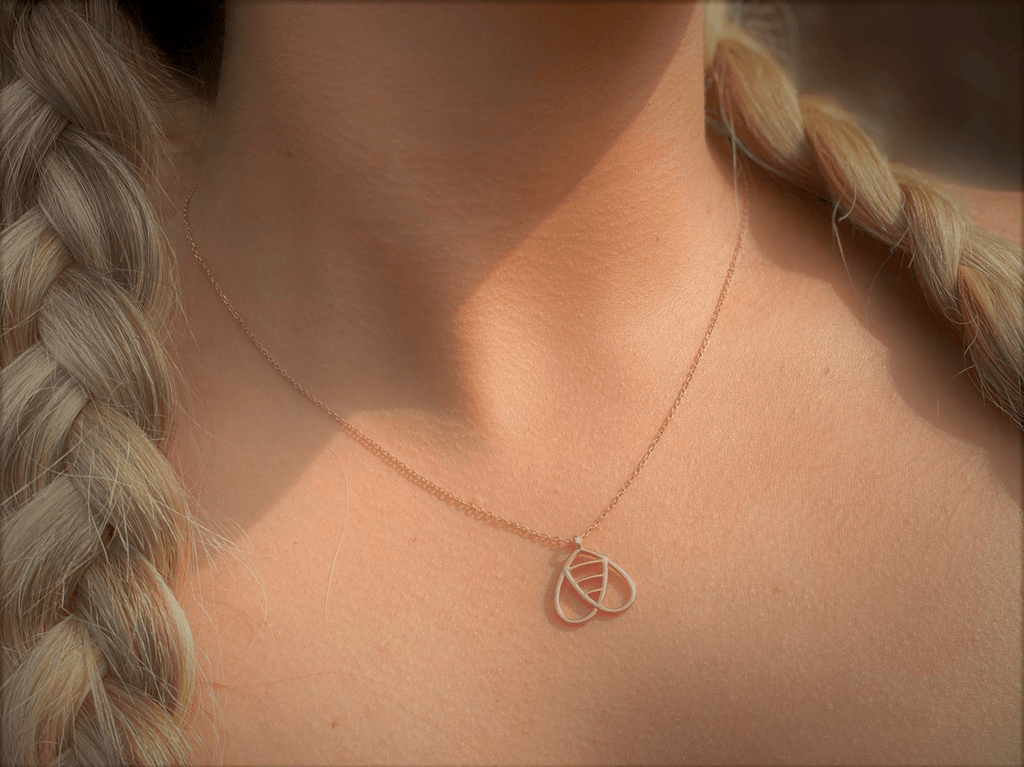 Rose Gold Bee inspired Pendant Necklace
