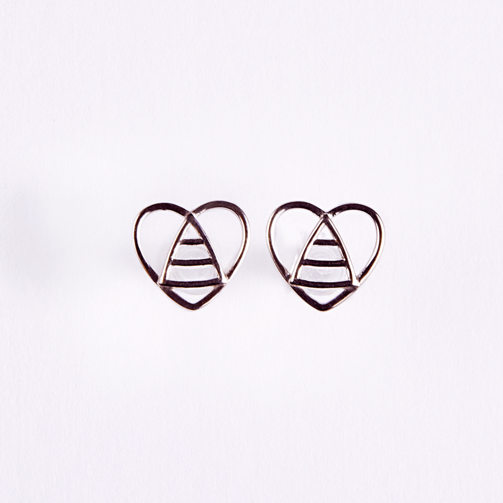 Silver Bee inspired earrings