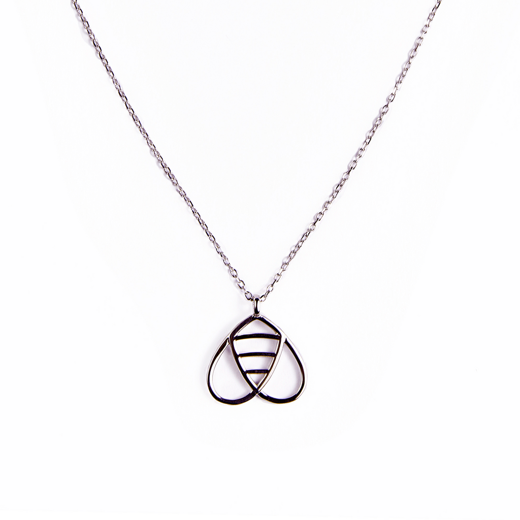 Silver Bee inspired Pendant Necklace