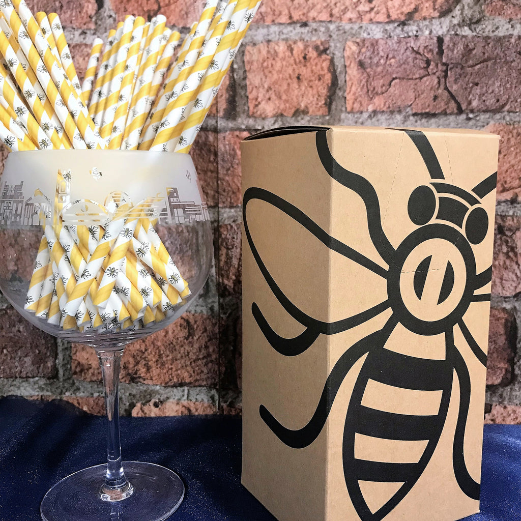 Manchester Bee Paper Straws - 250