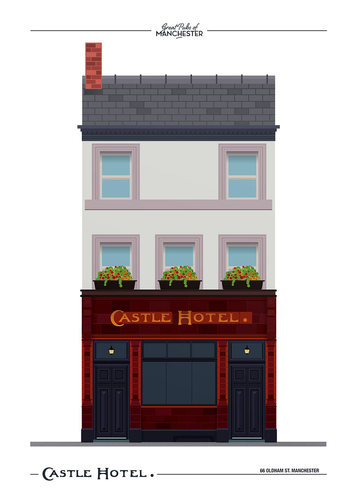 The Castle Hotel Illustrated Print