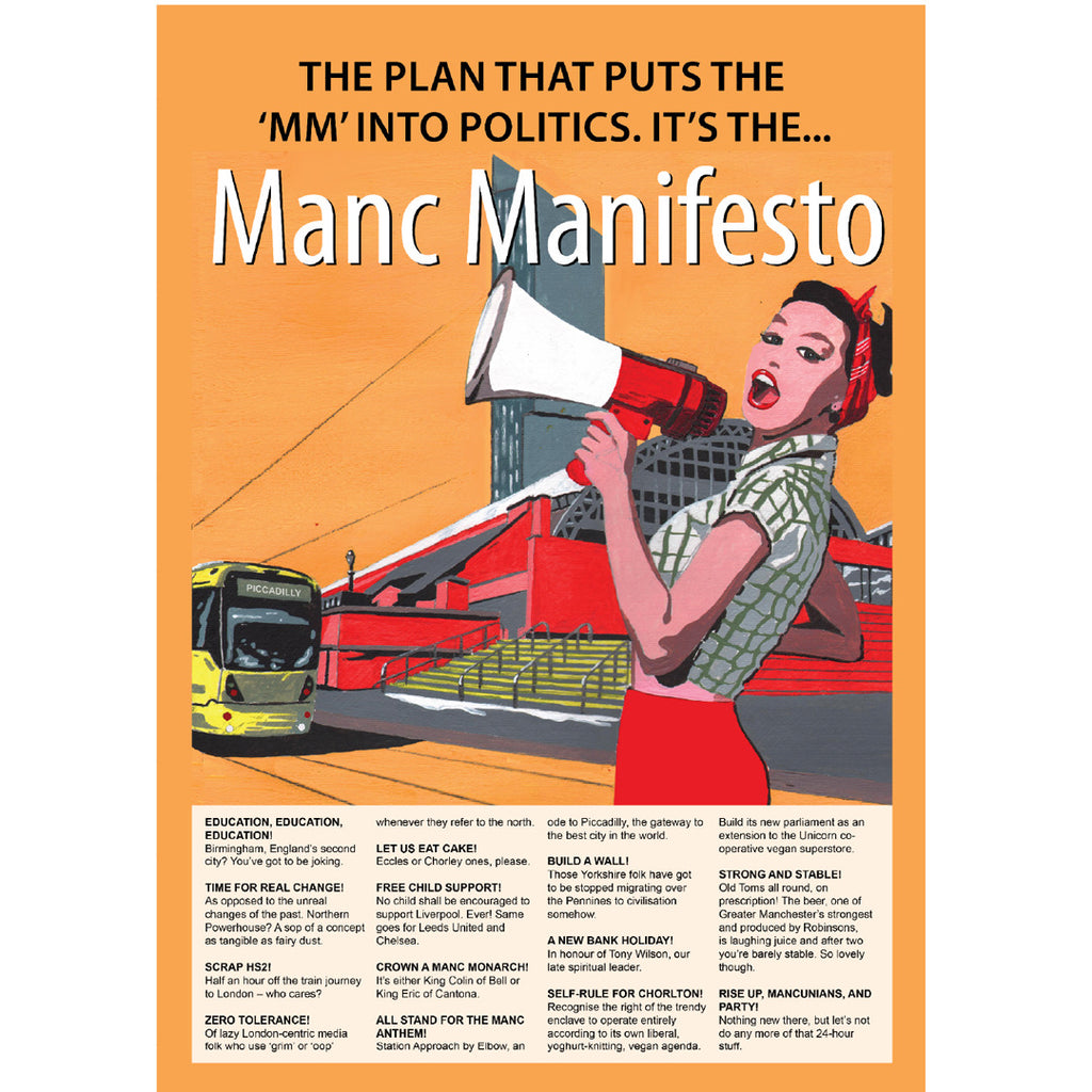 Retro Poster Art - Manchester Manifesto