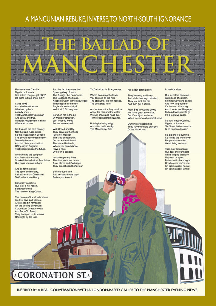 Retro Poster Art - The Ballad of Manchester