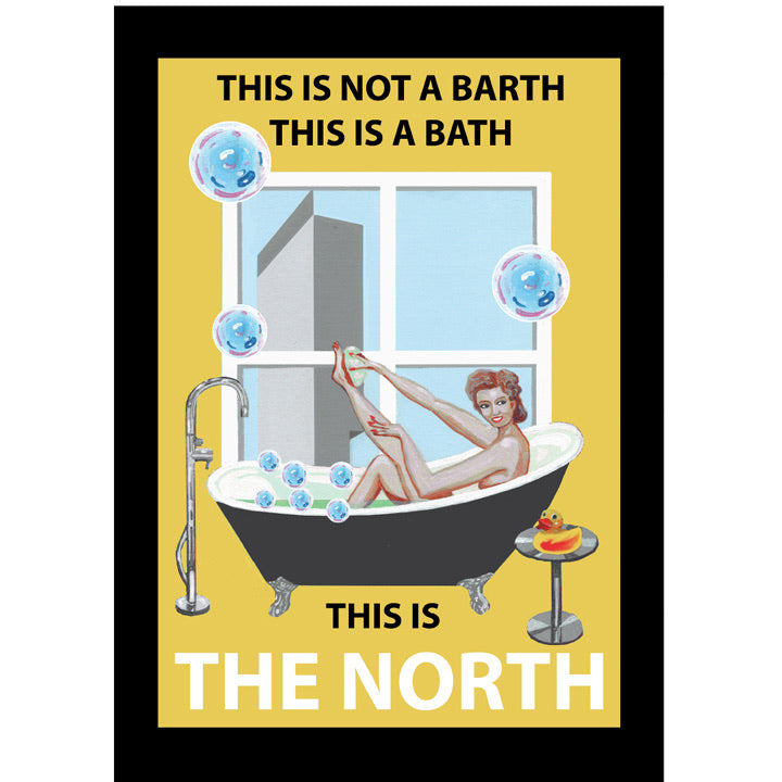 Retro Poster Art - This is The North - Yellow Version
