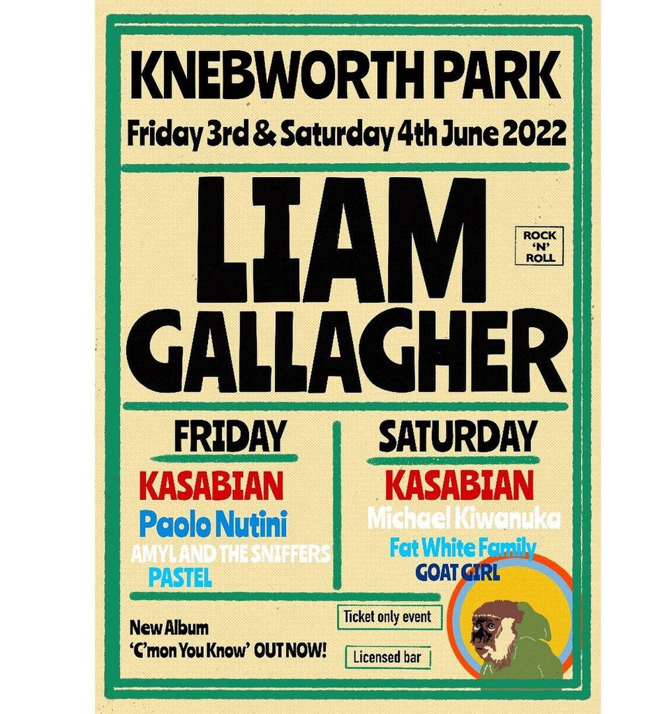 Liam Gallagher - Etihad / Knebworth Gig Poster