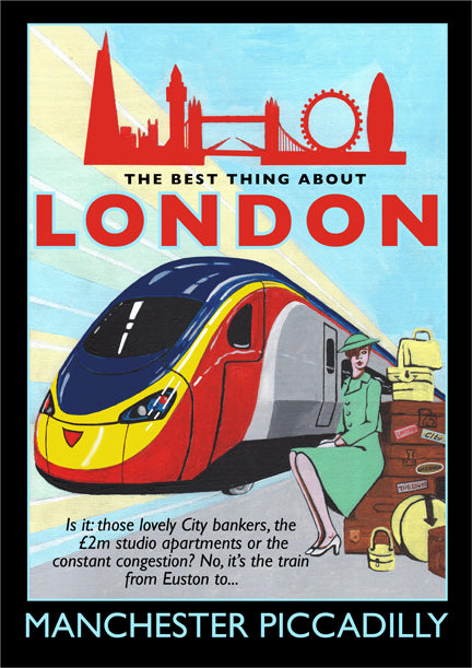 Retro Poster Art - London to Piccadilly