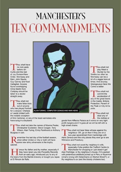 Retro Poster Art - Manchester's Ten Commandments